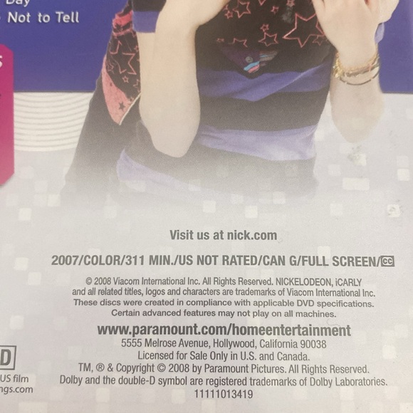 Nickelodeon iCarly Season 1 Volume 1 DVD Video 2007 - Picture 7 of 7